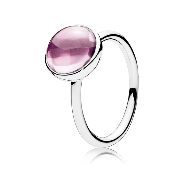 Pink Poetic Droplet Ring