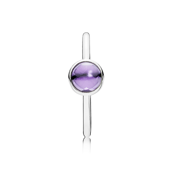 Purple Poetic Droplet Ring