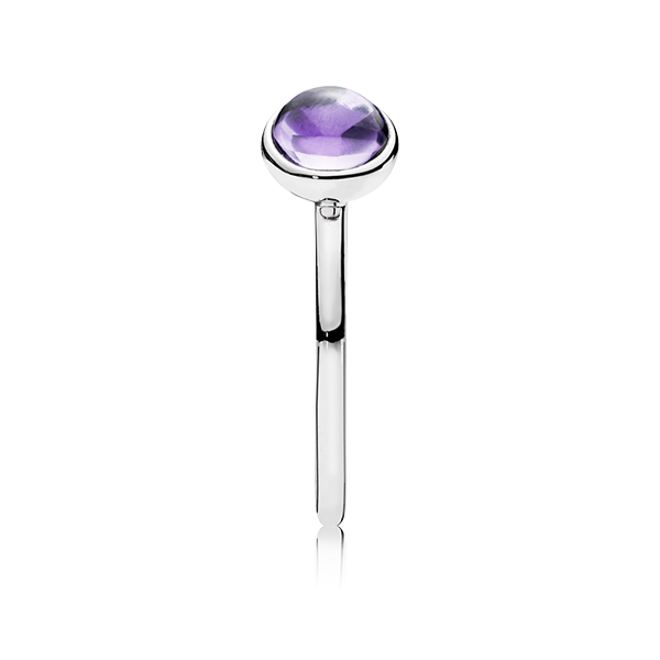 Purple Poetic Droplet Ring
