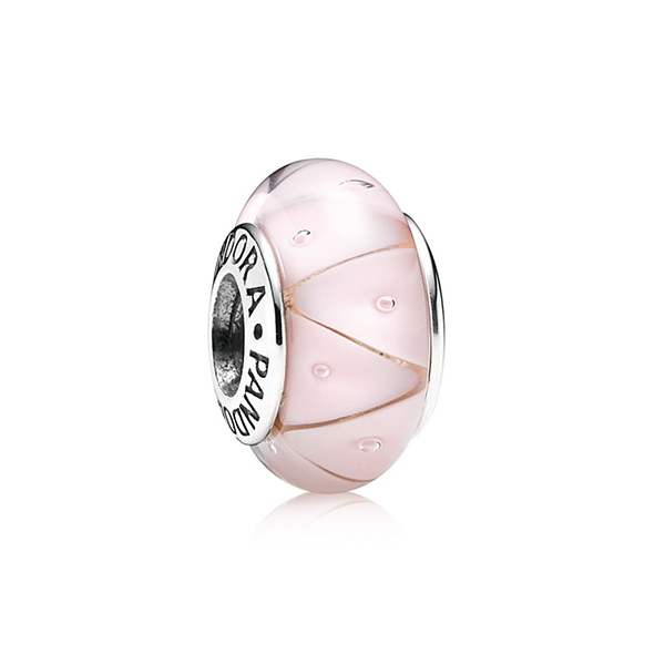Pink Looking Glass Murano Charm