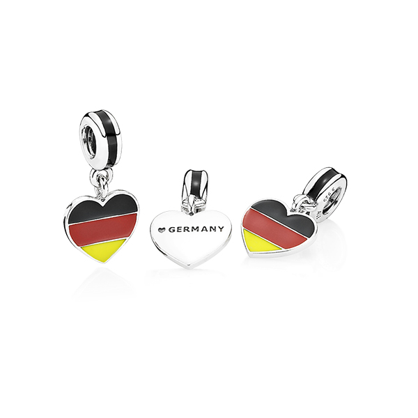 Germany Heart Flat Pendant Charm
