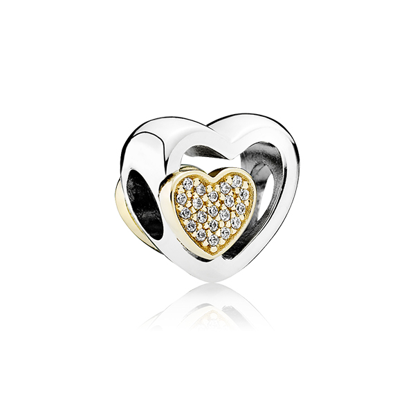 Two Hearts In One Charm
